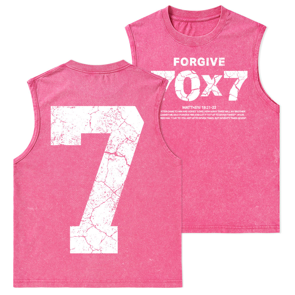 Forgive 70X7 Christian Washed Tank Top