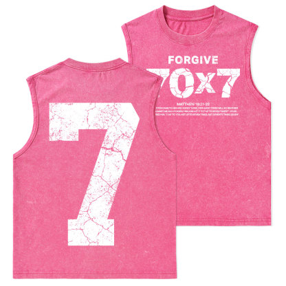 Forgive 70X7 Christian Washed Tank Top