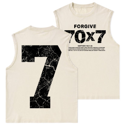Forgive 70X7 Christian Washed Tank Top