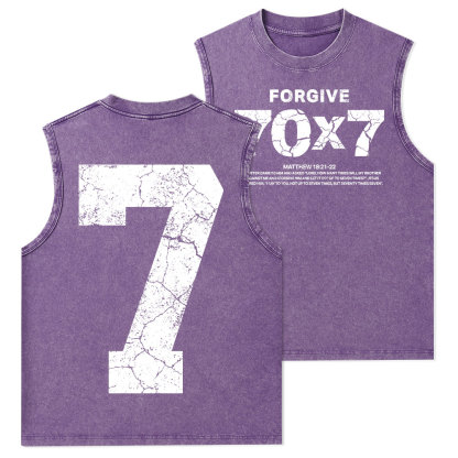 Forgive 70X7 Christian Washed Tank Top