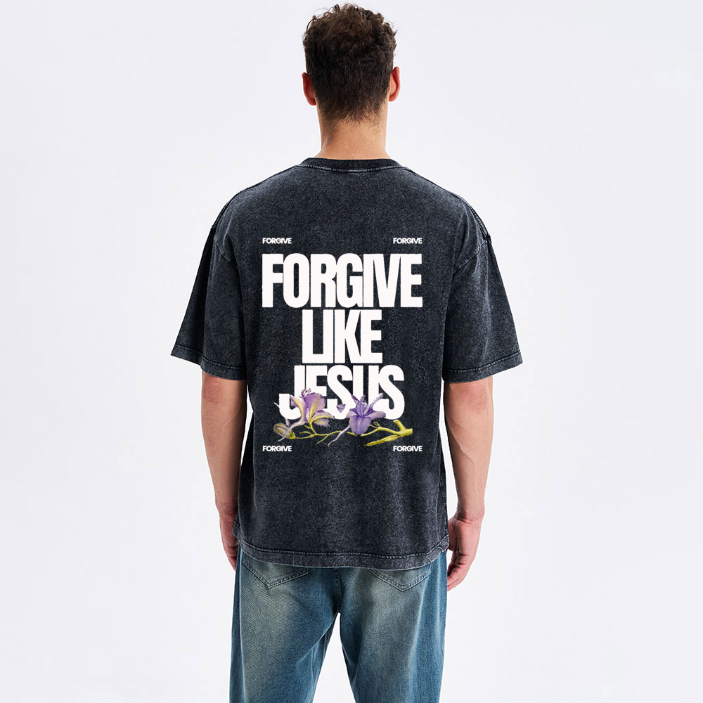 Forgive Like Jesus Christian Washed T-Shirt