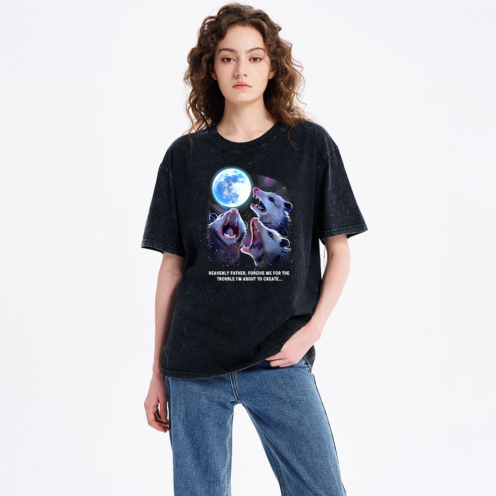 Forgive Me For The Trouble I'm About To Create Christian Washed T-Shirt