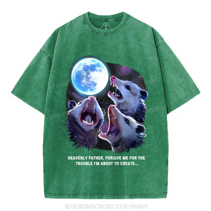 Forgive Me For The Trouble I'm About To Create Christian Washed T-Shirt