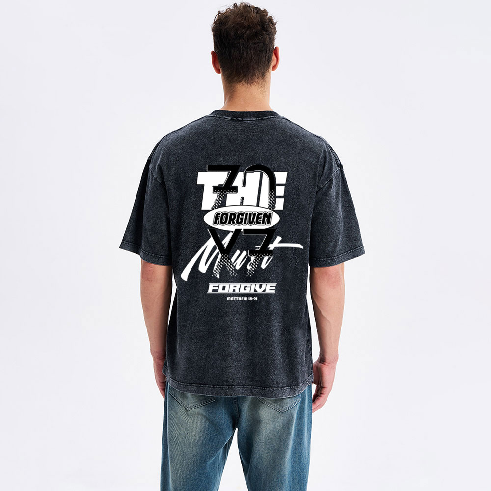 Forgiven 70X7 Christian Washed T-Shirt
