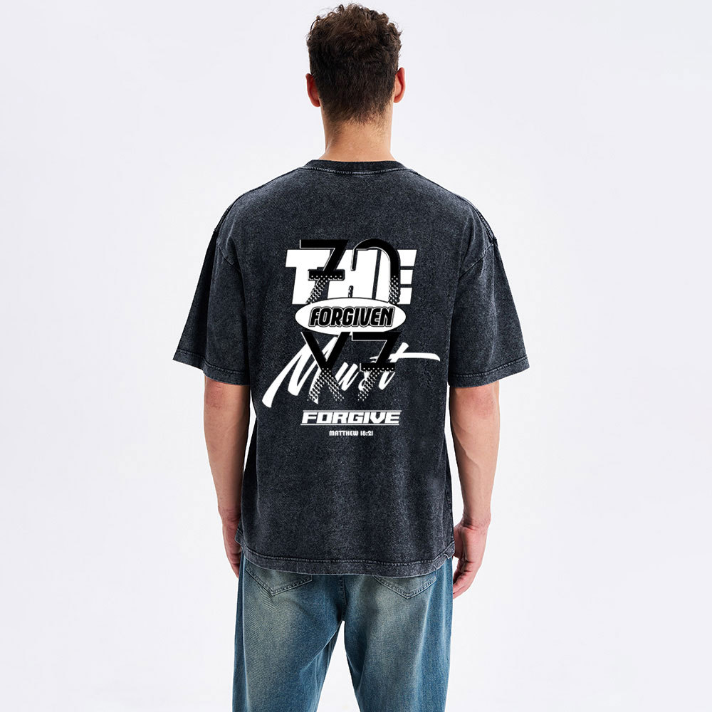 Forgiven 70X7 Christian Washed T-Shirt