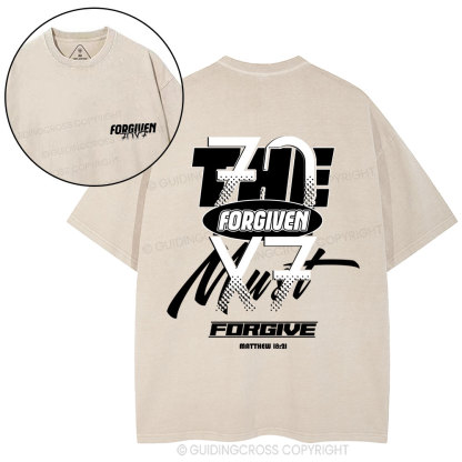 Forgiven 70X7 Christian Washed T-Shirt