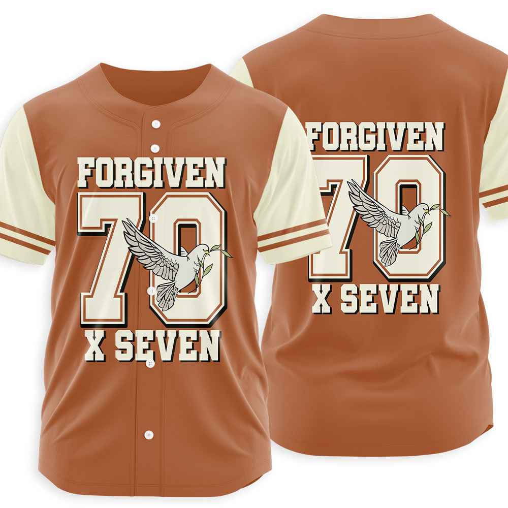 Forgiven Always Christian Baseball Jersey