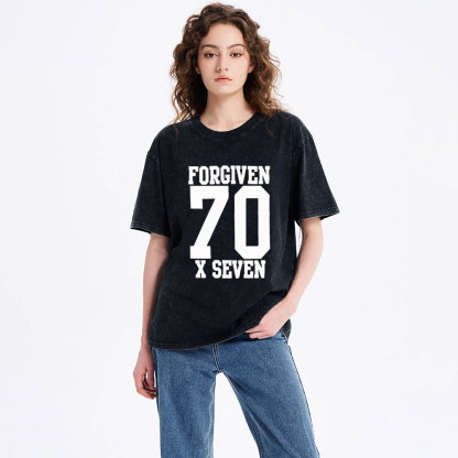 Forgiven Always Christian Washed T-Shirt