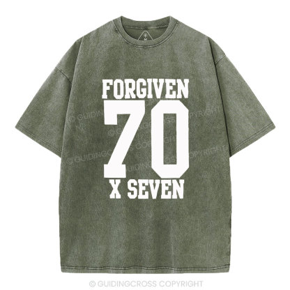 Forgiven Always Christian Washed T-Shirt
