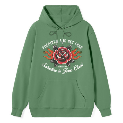 Forgiven And Set Free Classic Christian Hoodie