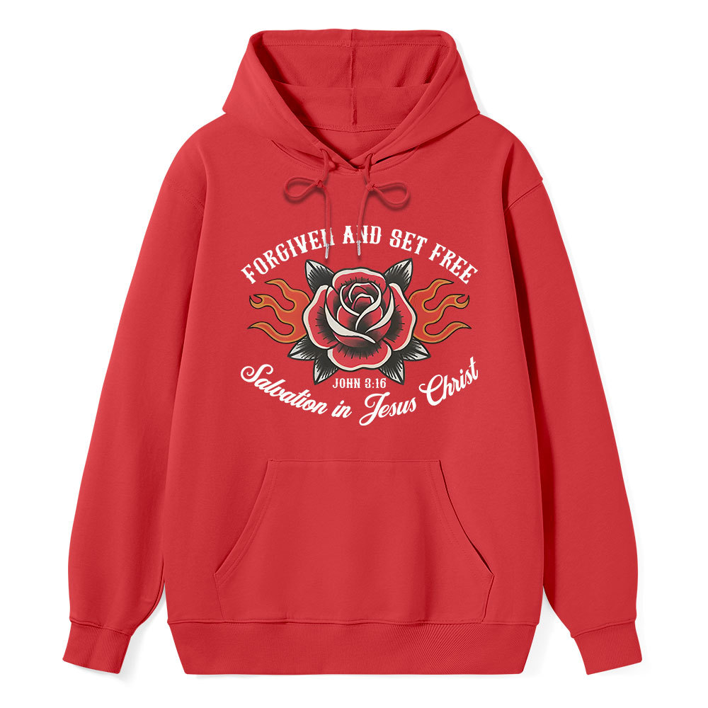 Forgiven And Set Free Classic Christian Hoodie