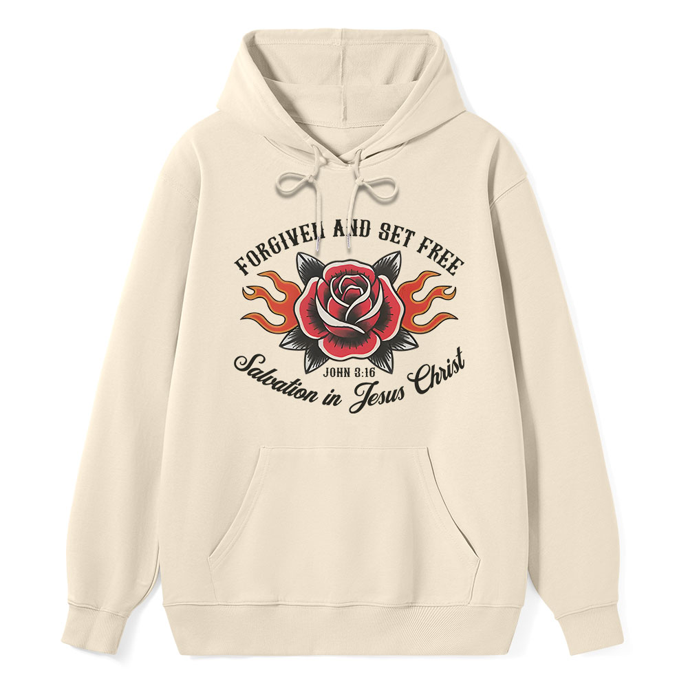 Forgiven And Set Free Classic Christian Hoodie