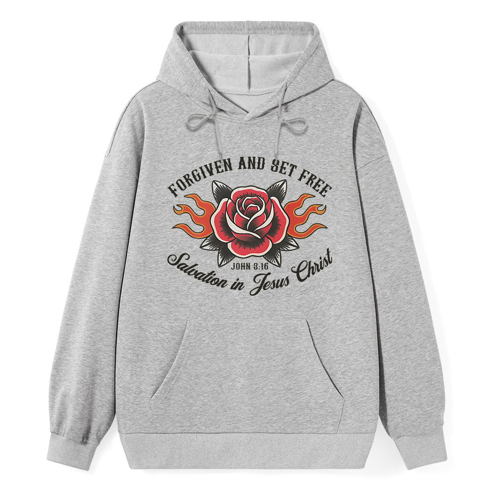 Forgiven And Set Free Classic Christian Hoodie