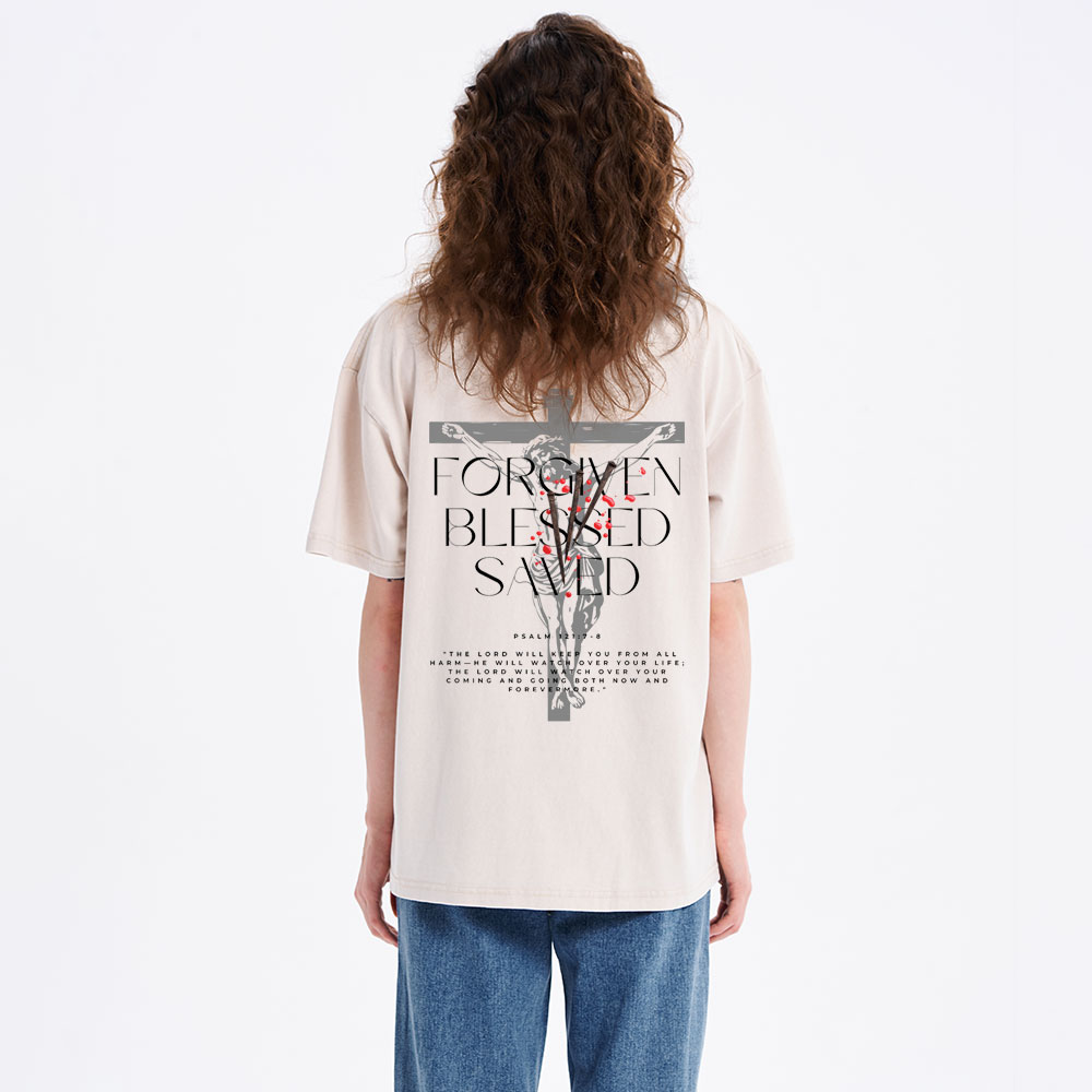 Forgiven Blessed Saved Christian Washed T-Shirt