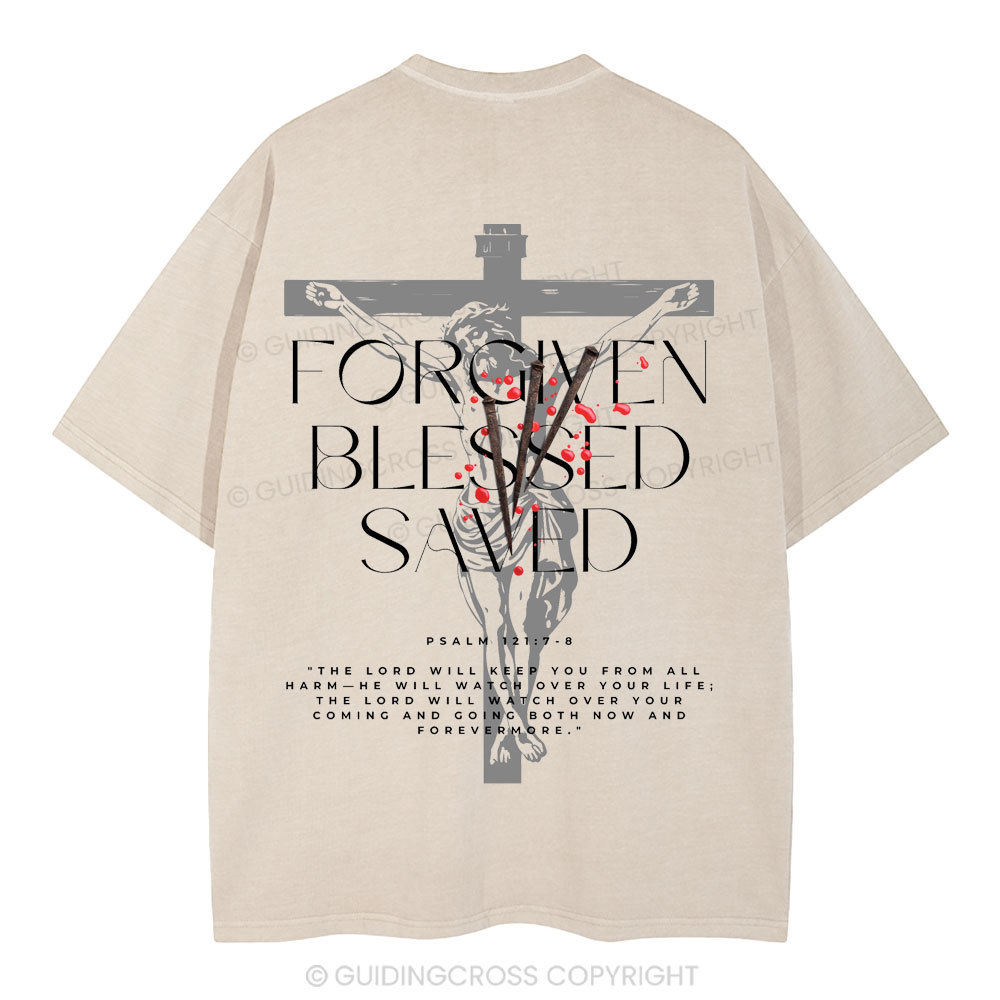 Forgiven Blessed Saved Christian Washed T-Shirt