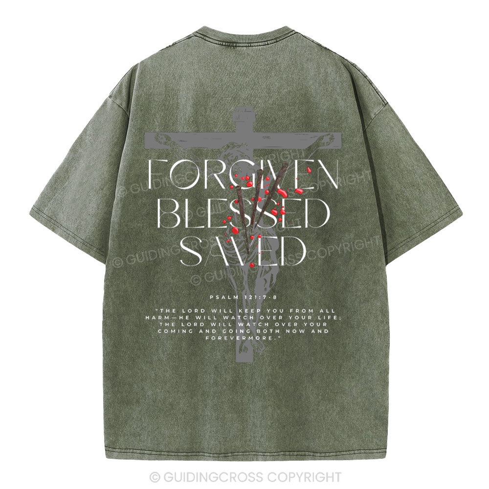Forgiven Blessed Saved Christian Washed T-Shirt