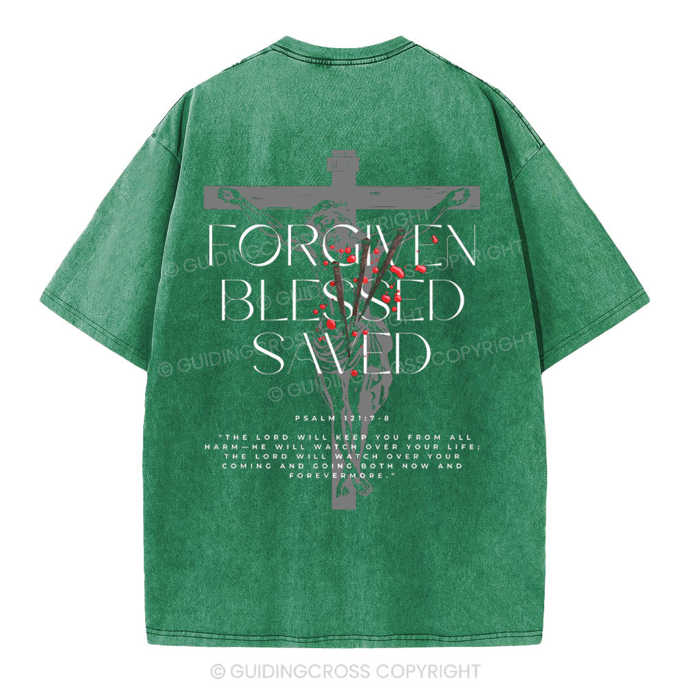 Forgiven Blessed Saved Christian Washed T-Shirt
