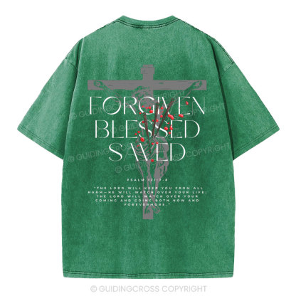 Forgiven Blessed Saved Christian Washed T-Shirt