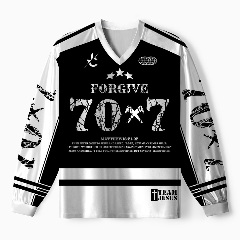 Forgiven Christian Black Long Sleeve Jersey