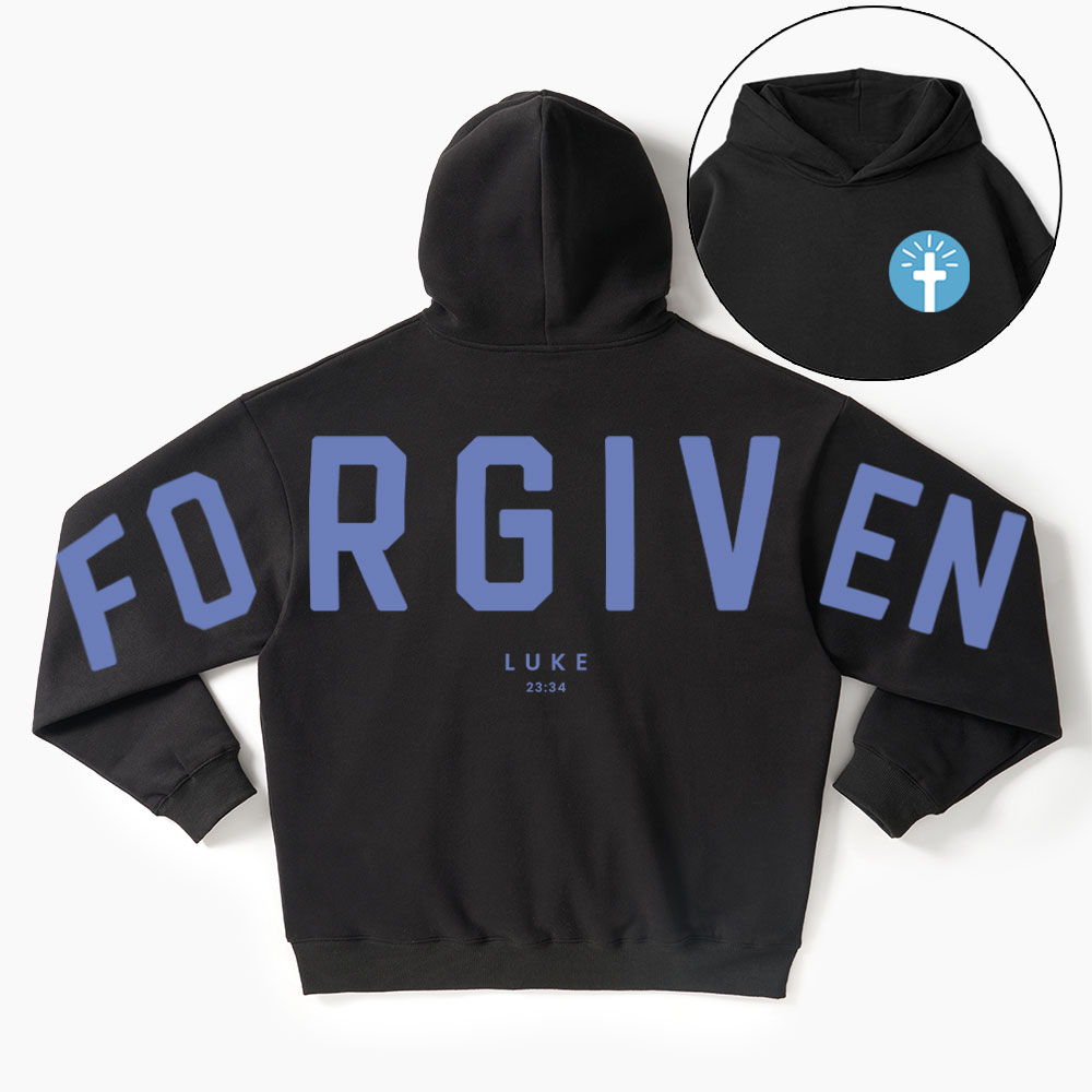 Forgiven Guidingcross Premium Christian Fleece Hoodie