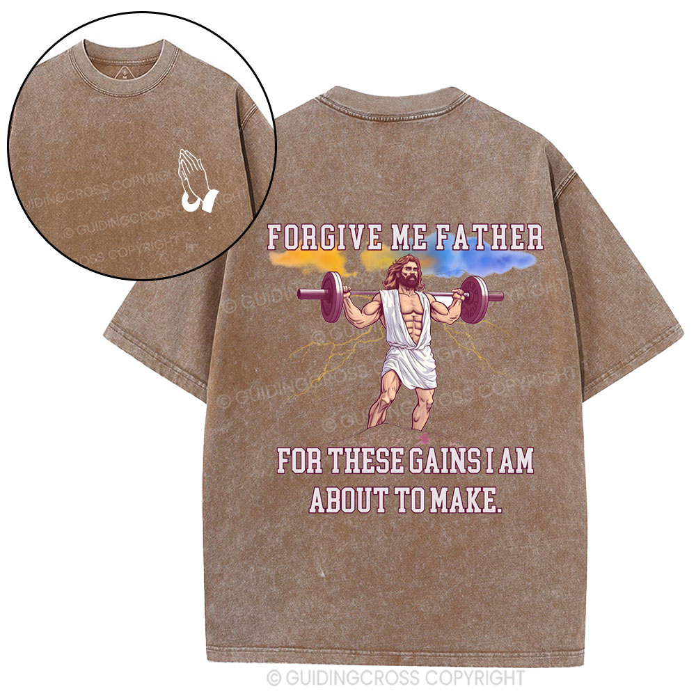Forgiven Me Father Christian Washed T-Shirt