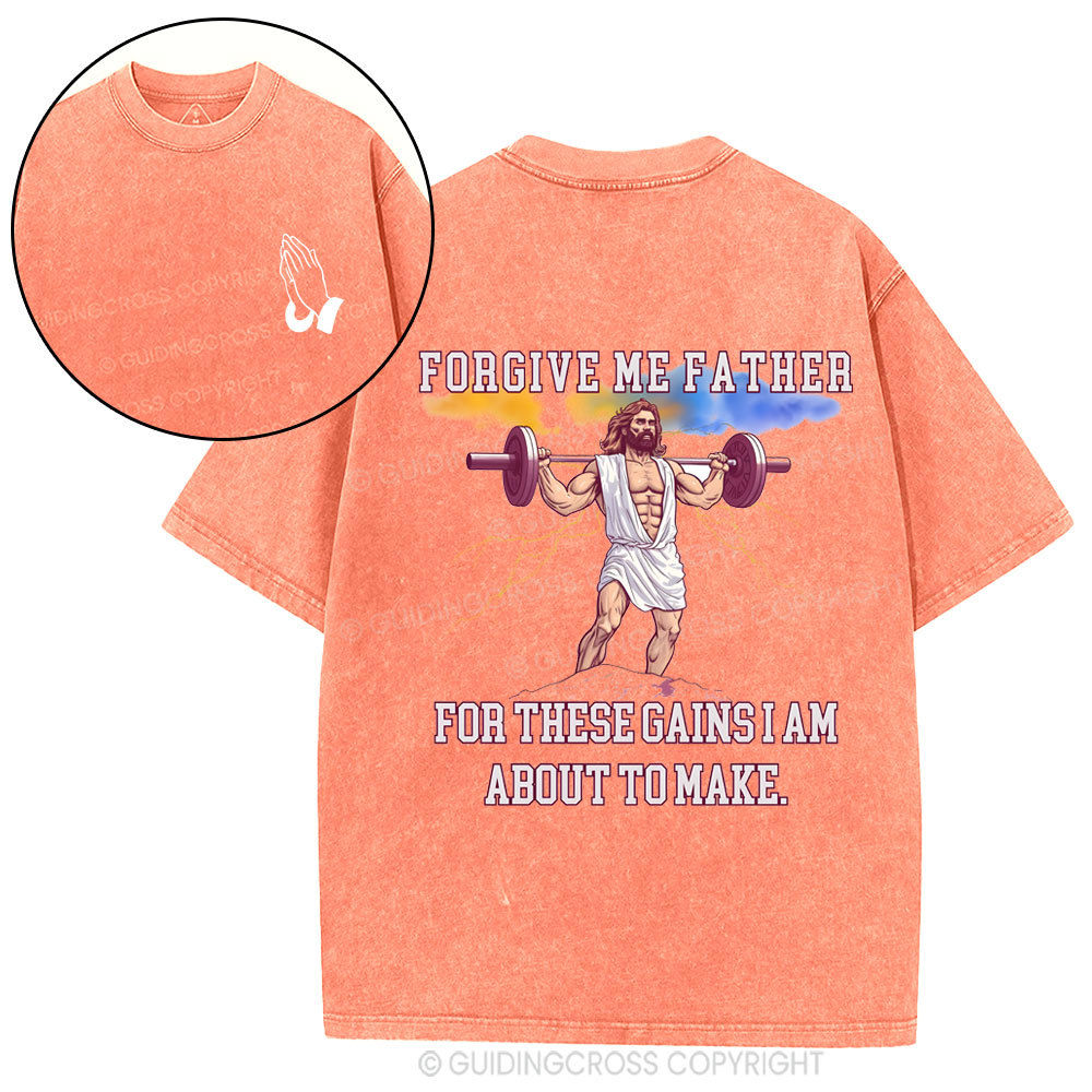 Forgiven Me Father Christian Washed T-Shirt