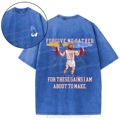 Forgiven Me Father Christian Washed T-Shirt