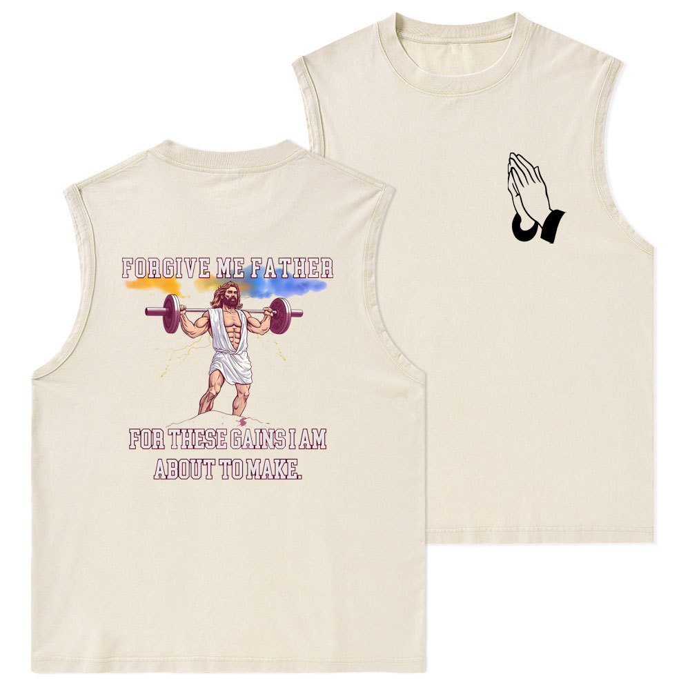 Forgiven Me Father Christian Washed Tank Top