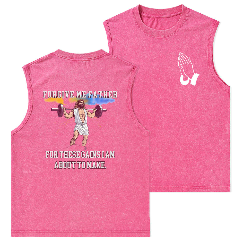 Forgiven Me Father Christian Washed Tank Top