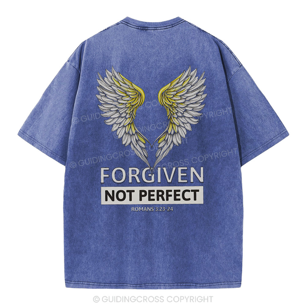 Forgiven Not Perfect Christian Washed T-Shirt