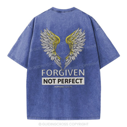 Forgiven Not Perfect Christian Washed T-Shirt
