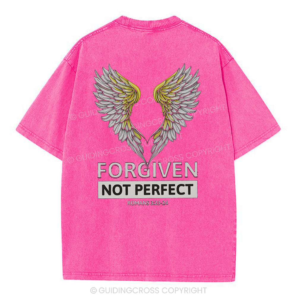 Forgiven Not Perfect Christian Washed T-Shirt