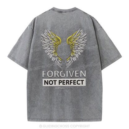 Forgiven Not Perfect Christian Washed T-Shirt