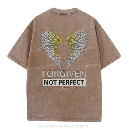 Forgiven Not Perfect Christian Washed T-Shirt