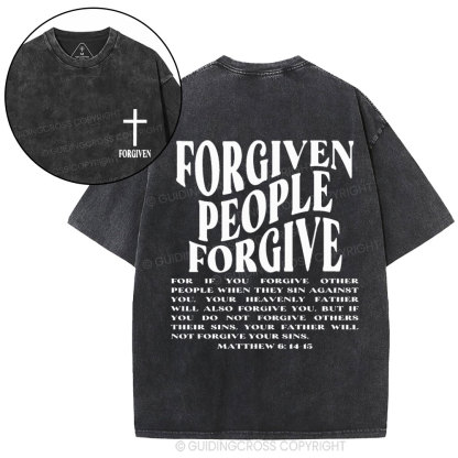 Forgiven People Forgive Christian Washed T-Shirt