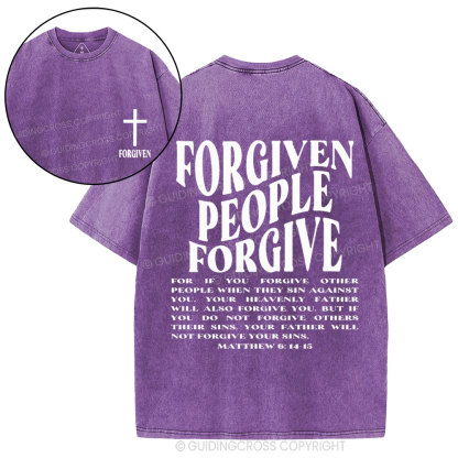 Forgiven People Forgive Christian Washed T-Shirt