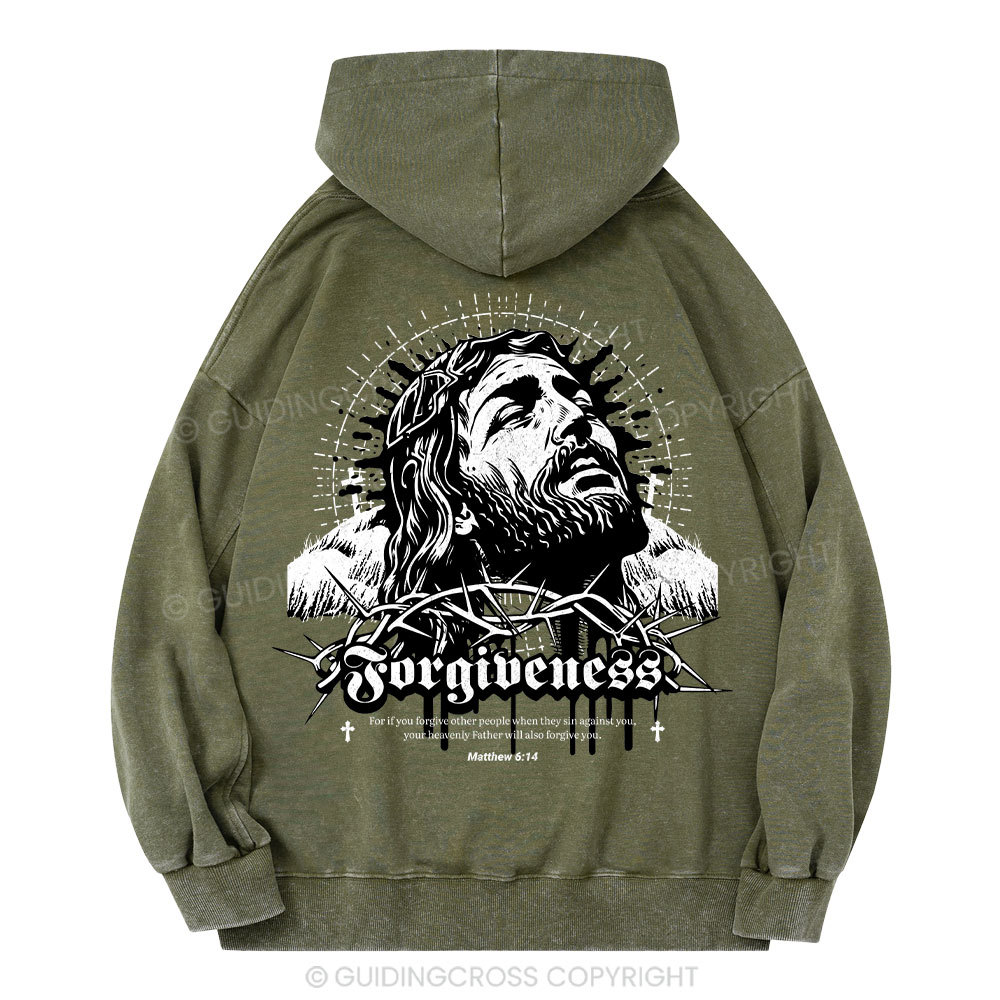 Forgiveness Christian Washed Hoodie