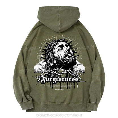 Forgiveness Christian Washed Hoodie