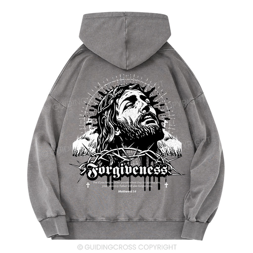 Forgiveness Christian Washed Hoodie