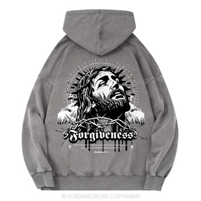 Forgiveness Christian Washed Hoodie