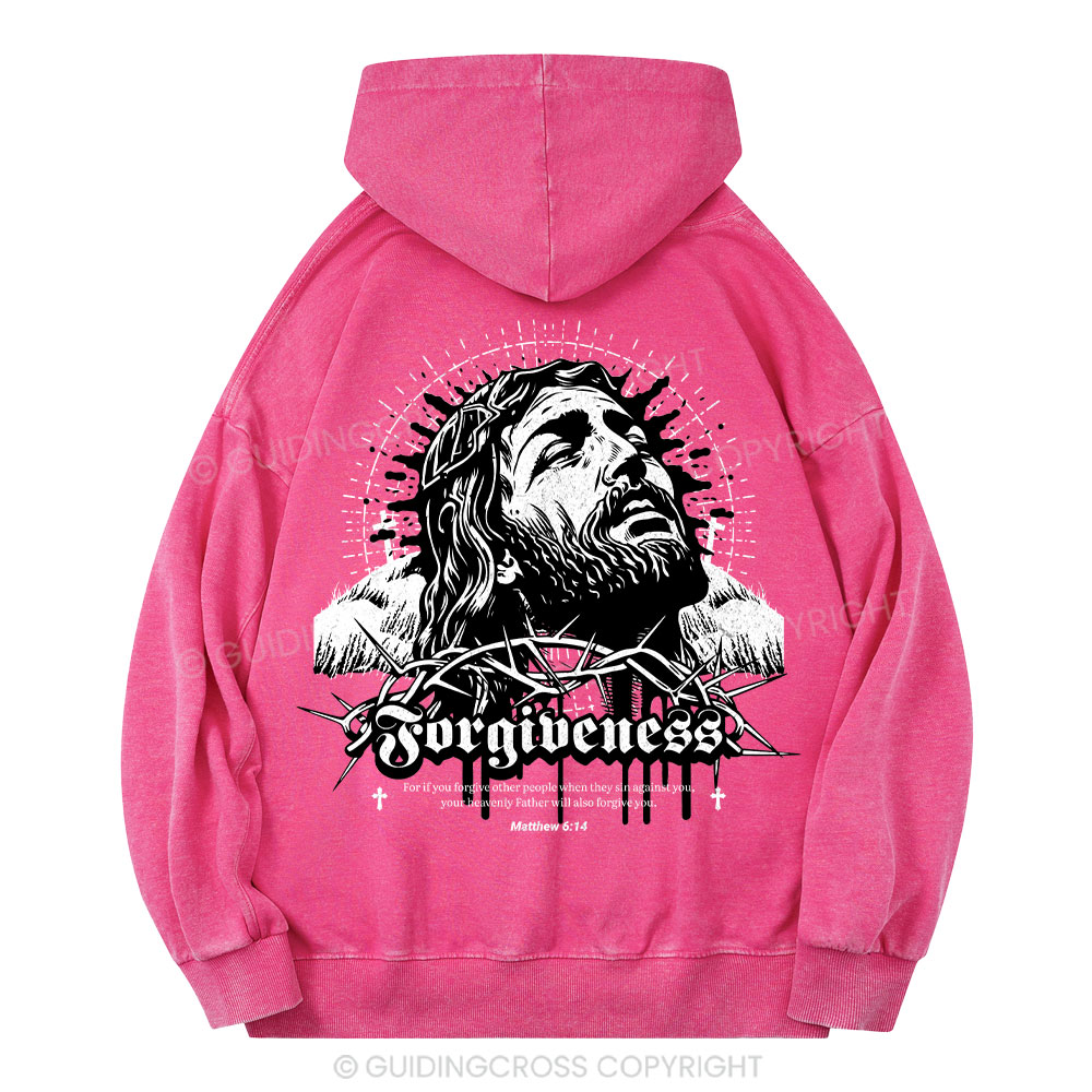 Forgiveness Christian Washed Hoodie