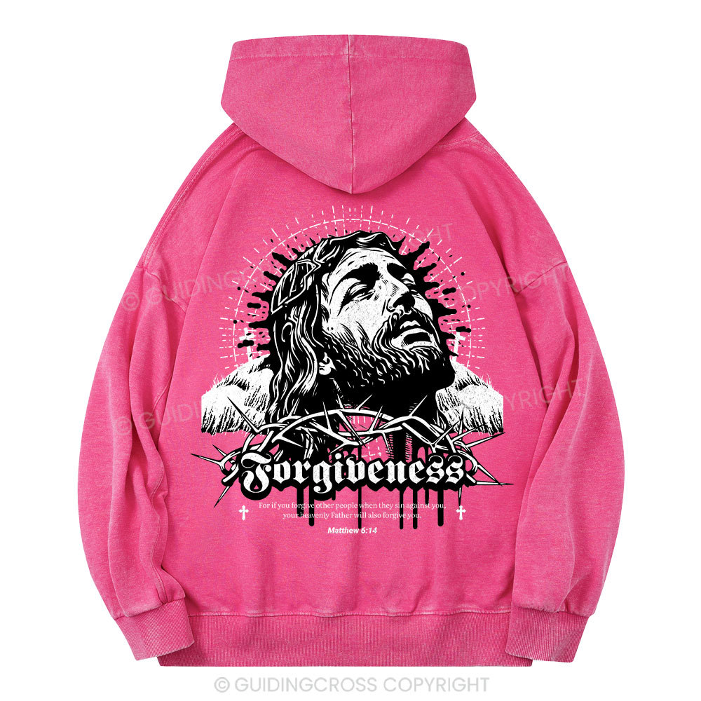 Forgiveness Christian Washed Hoodie