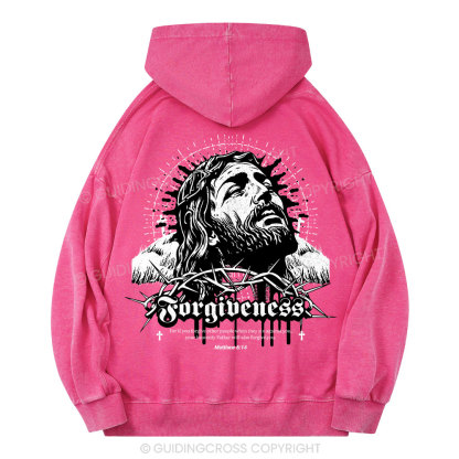 Forgiveness Christian Washed Hoodie