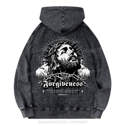 Forgiveness Christian Washed Hoodie