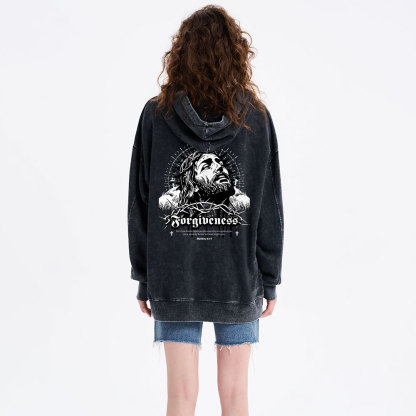 Forgiveness Christian Washed Hoodie