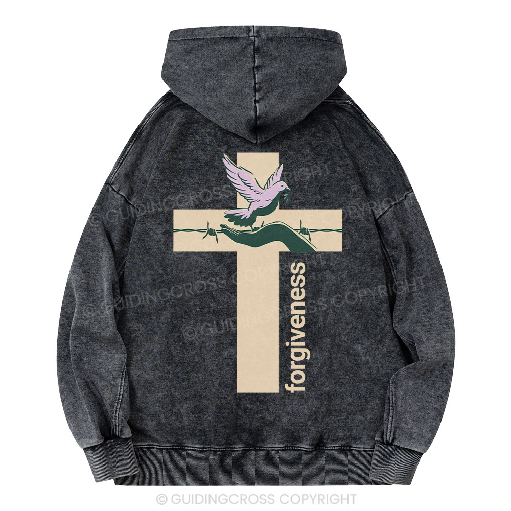 Forgiveness Spiritual Christian Washed Hoodie
