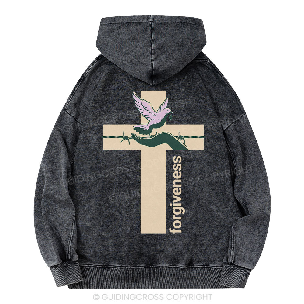 Forgiveness Spiritual Christian Washed Hoodie