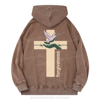 Forgiveness Spiritual Christian Washed Hoodie