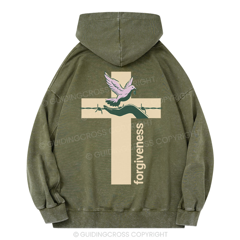 Forgiveness Spiritual Christian Washed Hoodie