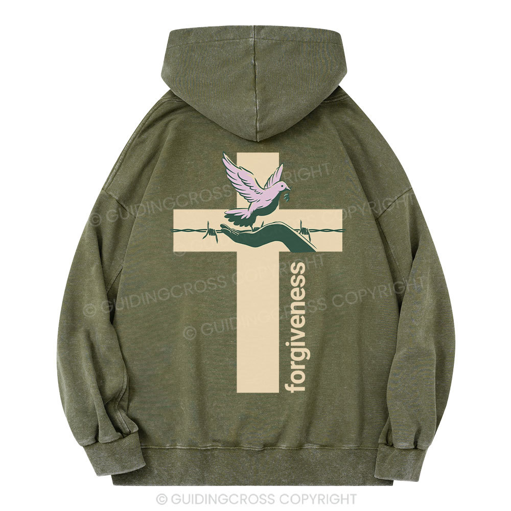 Forgiveness Spiritual Christian Washed Hoodie